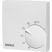 Eberle 131110251600 Aktivweißer Raumregler extra flach, 5-30C, AC 230V, 1 Öffner, 5 A, mit TA ca.5K, RAL 9016 RTR-S 6124-6