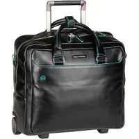 Piquadro Blue Square Pilotenkoffer 2-Rollen mit Laptop-Fach Schwarz
