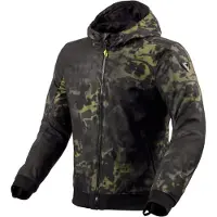REV'IT! Revit Saros WB Camo Motorrad Textiljacke, schwarz/grün, S