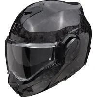 Scorpion Modular Helm EXO-TECH EVO CARBON ONYX Glänzend Schwarz größe M