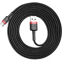 Baseus CATKLF-U09, 3 m, USB A, USB C, Schwarz, Rot