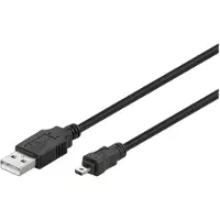 Microconnect USBAMB82, 1,8 m, USB A, Mini-USB B, USB 2.0, Schwarz