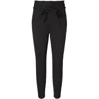 Vero Moda Jogger Pants "VMEVA PAPERBAG", Damen, Gr. XXL, Länge 32, schwarz, Milano Rib, Obermaterial: 65% Viskose, 30% Elasthan, 5% Nylon, unifarben, knöchelfrei, Hosen Jogger Pants