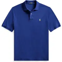 Ralph Lauren für Herren. 710795080013 Schmal geschnittenes Piqué-Poloshirt blau (S), Lässig, Baumwolle, Kurzarm