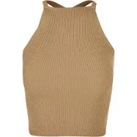 Urban Classics Ladies Rib Knit Crossed Back Top unionbeige M