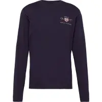 Gant für Herren. 2004058 Medium Archiv Shield Langarm-T-Shirt navy (XS), Lässig, Baumwolle, Marine