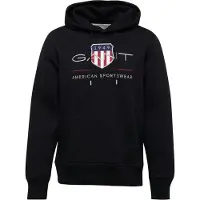 Gant Herren Hoodie - REGULAR ARCHIVE SHIELD HOODIE, Kapuzen-Sweatshirt, Logo Schwarz / 5XL