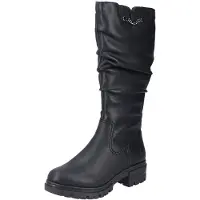 Rieker Damen Winterstiefel Schwarz Kunstleder Größe: 36