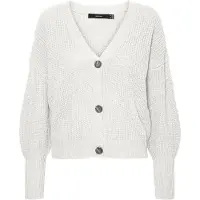 Vero Moda Strickjacke "VMLEA LS V-NECK CUFF CARDIGAN NOOS" Kunstfaser, regular fit