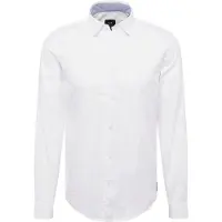 Armani Exchange für Herren. 8NZCGBZ8ANZ0130 Basic-Shirt weiß (S), Lässig, Baumwolle, Langarm