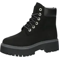 Timberland für Damen. TB1A5RH50151 Stiefel aus Leder Stone Street 6 Inch schwarz (41.5 W), Wohnung, Schnürsenkel, Lässig