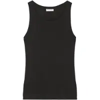 Marc o'polo Tanktop DENIM, Damen, Gr. S, schwarz, Rippware, Obermaterial: 94% Baumwolle, 6% Elasthan, sehr figurbetont hüftlang, Rundhals, Tops Tanktop, im schlichten Basic Look