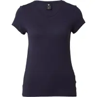 G-Star V-Shirt "Eyben", Damen, Gr. M, blau (osaka blau), Jersey, Obermaterial: 100% Baumwolle, unifarben, slim fit normal, V-Ausschnitt, Shirts V-Shirt, mit Label