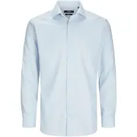 Jack & Jones Langarmhemd "JPRBLAPARKER CHECK L/S SHIRT SN", Herren, Gr. XS, N-Gr, blau (chambray blau checks:slim fit), Web, Obermaterial: 100% Baumwolle, kariert, slim fit, Hemden Langarmhemd