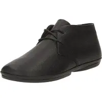 Camper für Damen. K400221-036 Right Nina Lederstiefeletten schwarz (36), Wohnung, 1 bis 3 cm, Schnürsenkel, Lässig