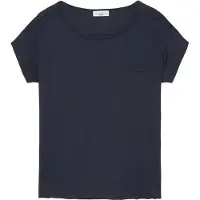 Marc o'polo Kurzarmshirt DENIM, Damen, Gr. M, blau (marine), Obermaterial: 100% Baumwolle, figurumspielend, Rundhals, Shirts Kurzarmshirt
