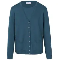 Peter Hahn Twinset aus 100% Schurwolle-Pure Tasmanian Wool blau, 40