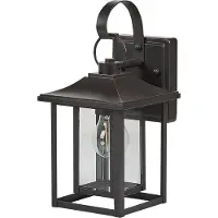 Beliani Außenwandleuchte Schwarz Eisen Glas 34 cm Extern Retro Design