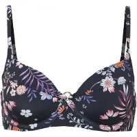 Sunseeker Bügel-Bikini-Top "Bettie", Damen, Gr. 42, Cup C, schwarz (schwarz bedruckt), Microfaser, Polyamid, bedruckt, floral, Bikini-Oberteile Bügel-Bikini-Top, mit Wattierung und Zierring vorne