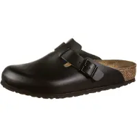 Birkenstock - Boston Natural Leather - Sandalen Gr 41 - Regular schwarz