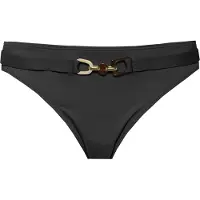 LASCANA Bikini-Hose "Yves", Damen, Gr. 44, N-Gr, schwarz, Recycling-Polyamid, unifarben, Badehosen Bikini-Hose, mit edlen Ziergürtel, Topseller