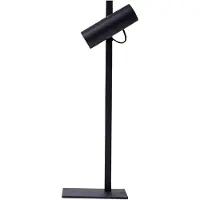 LUCANDE Schreibtischlampe Lysias , schwarz, für Wohn- / Esszimmer, Metall, Modern, Tischlampe