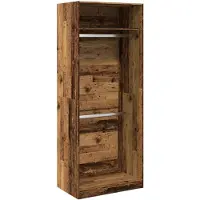 vidaXL Kleiderschrank Altholz-Optik 80x50x200 cm Holzwerkstoff