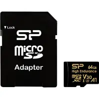 Silicon Power Microsdxc Hohe Ausdauer 64Gb V30 + Adapter