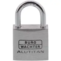 Burg wachter Zylinder-Vorhangschloss DUO 770 Alutitan - 5,0 / 51 / 16