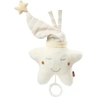 Fehn Spieluhr "BabyLOVE, Stern", grau (ecru, wollweiß), Spieluhren, KinderH:22cm, Plüsch, Spieluhr, H:22cm