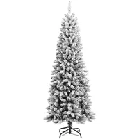 The Living Store Künstlicher Weihnachtsbaum Beschneit 240 cm PVC&PE