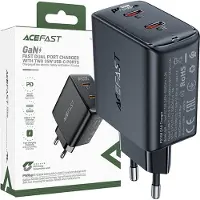 Acefast A49 35 W PD GaN Schnellladegerät 2X USB-C – Schwarz