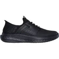 SKECHERS für Herren. 210828 Slipper RF Slade Zachary Hausschuhe schwarz (40), Stoff, Flach, Schnürung, Lässig