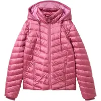 Tom Tailor Damen Leichte Steppjacke mit Kapuze, rosa, Uni, Gr. L