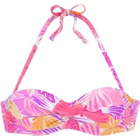 Sunseeker Bikini-Oberteil in Pink/ Lila/ Orange - 42D-Cup