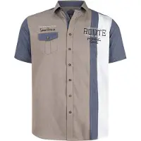 Jan Vanderstorm Kurzarmhemd "Kurzarmhemd BODVAR", Herren, Gr. 3XL, weit, braun (hellbraun), Obermaterial: 60% Polyester COOLMAX PES(Coolmax). 37% Baumwolle CO. 3% Elasthan EL., Hemden Kurzarmhemd