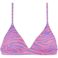 Venice beach Triangel-Bikini-Top "Fjella", Damen, Gr. 42, Cup C/D, bunt (violett, koralle), Microfaser, Polyamid, Bikini-Oberteile Triangel-Bikini-Top, in zweifarbiger Animal-Optik, Topseller
