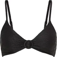 Sunseeker Triangel-Bikini-Top "Loretta", Damen, Gr. 36, Cup C/D, schwarz, Polyamid, Strukturmuster, unifarben, Bikini-Oberteile Triangel-Bikini-Top, mit Strukturmuster