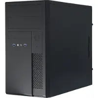 Chieftec XT-01B-350GPB, Mini Tower, PC, Schwarz, micro ATX, SECC, 14 cm