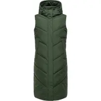 Ragwear Steppweste "Steppweste Suminka Vest", Damen, Gr. XXL, grün (schwarz olive), Obermaterial: 100% Polyester PES. Futter: 100% Polyester PES. 100% Polyester PES., Westen Steppweste