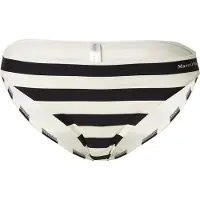 Marc O'Polo Bikini-Hose "Classic Stripes", Damen, Gr. XS, N-Gr, schwarz-weiß (schwarz, weiß), Elasthan, Polyamid, längsgestreift, Badehosen Bikini-Hose, mit kleinem Logoschirftzug