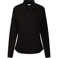 Seidensticker Hemdbluse "Schwarze Rose", Damen, Gr. 4XL (48), schwarz, 67% Viskose, 28% Polyester, 5% Elasthan, unifarben, regular fit, ohne Ausschnitt, Blusen Hemdbluse, 1/1 Kragen Uni