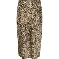 St. Tropez Midirock SAINT TROPEZ "Damen Rock ZackySZ", Damen, Gr. XXL, beige (creamy leopard), Obermaterial: 100% Polyester PES., Röcke Midirock