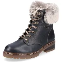 Remonte Winterboots "ELLE-Collection", Damen, Gr. 38, Schurwolle, schwarz (schwarz, kombiniert), Leder, Textil, Schuhe Winterboots, mit Kontrastnaht