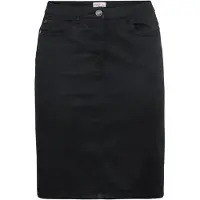 Sheego Bleistiftrock , Damen, Gr. 58, schwarz, 97% Baumwolle, 3% Elasthan, unifarben, kurz, Röcke Bleistiftrock