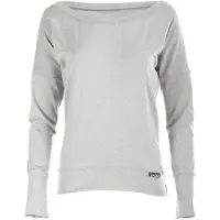 Winshape Oversize-Shirt "Longsleeve WS2", Damen, Gr. L, grau (grau melange), 48% Baumwolle, 48% Polyester, 4% Elasthan, U-Boot-Ausschnitt, Shirts Oversize-Shirt