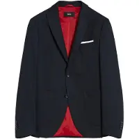 Cinque Sakko "CIMICHELE", Herren, Gr. 48, blau (dunkelblau), Web, Obermaterial: 65% Polyester, 34% Viskose, 1% Elasthan, unifarben, Basic, mit Knöpfen, Sakkos Sakko