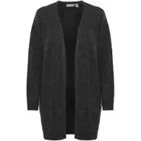 Fransa Strickjacke "Damen Strickjacke FRSANNY", Damen, Gr. M, grau (charcoal melange), Obermaterial: 55% Polyester PES. 30% Wolle mw. 10% Nylon NY. 5% Elasthan EL., Strickjacken Strickjacke