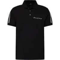 Armani Exchange für Herren. 8NZFSGZJ81Z1200 Einfarbiges schwarzes Poloshirt (XS), Lässig, Baumwolle, Kurzarm