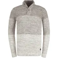 !Solid Troyer SOLID "Troyer SDAfton", Herren, Gr. L, grau (gray melange), Obermaterial: 100% Polyacryl PAN., Pullover Troyer